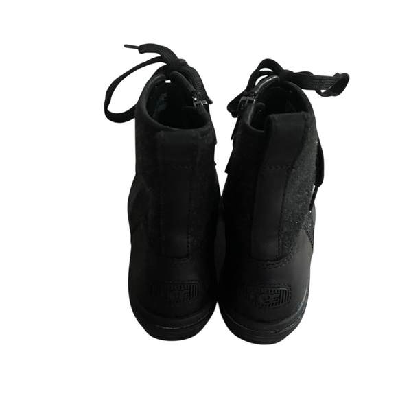 UGG Hapsburg Black Combat Boots with Matte Finish Women Size 8 - Picture 4 of 8